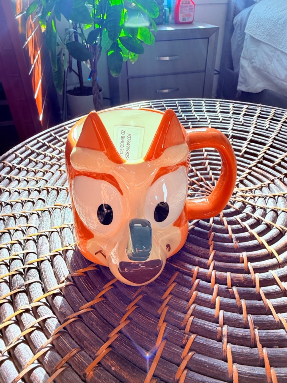 Bluey Bandit Dad Mug | 3D Character Coffee Cup | Disney Pixar